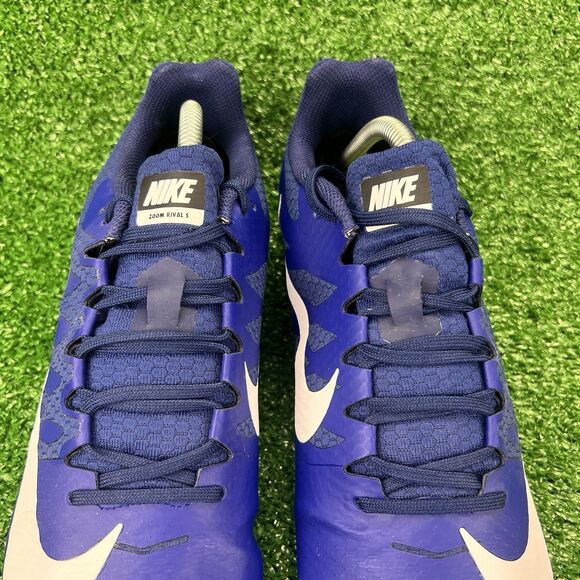 Nike Zoom Rival‎ S 9 Men's 11 Cleats w/Spikes Navy White 907564 401 Racing Shoes - Picture 8 of 17